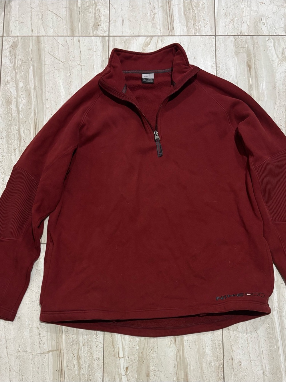 Vintage Nike Quarter-Zip Pullover in Deep Burgundy